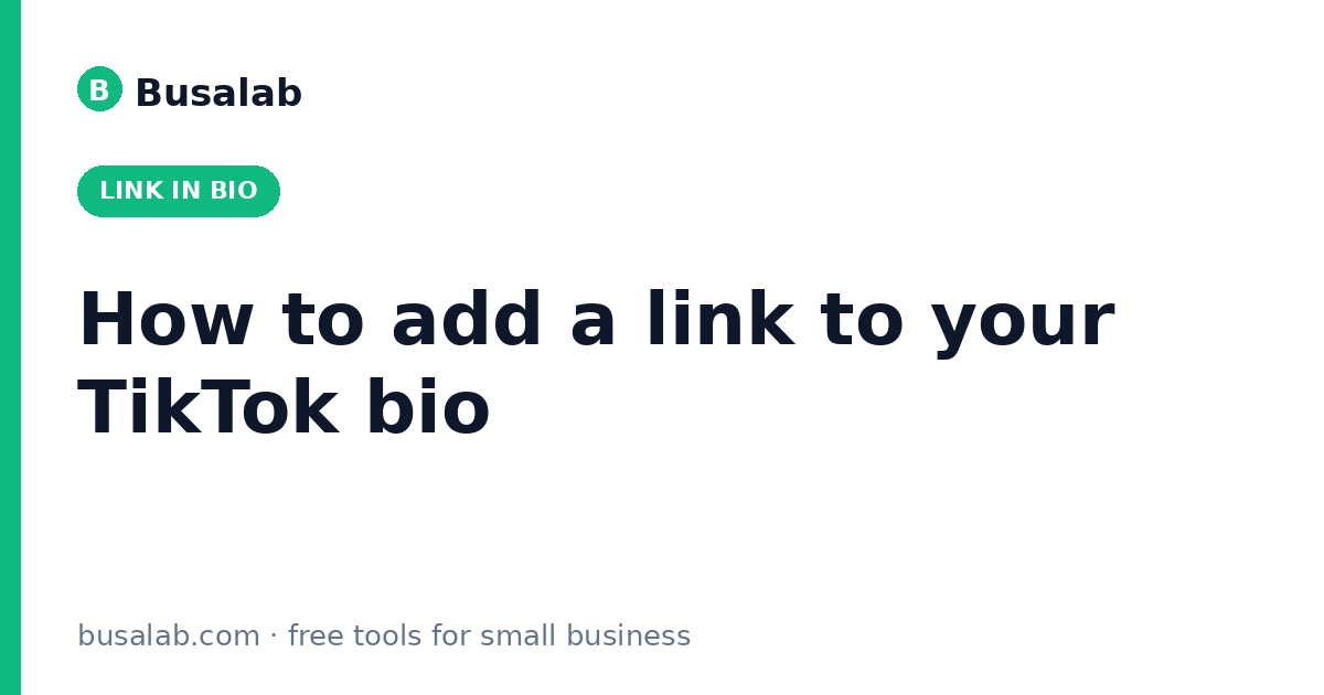 How to add a link to your TikTok bio with a free link in bio tool